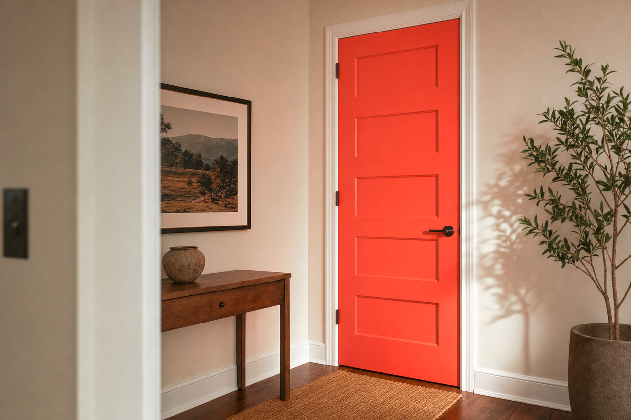 Starburst by Benjamin Moore on interior-doors