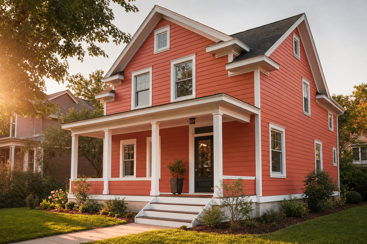 Orange Maple by Valspar on exterior