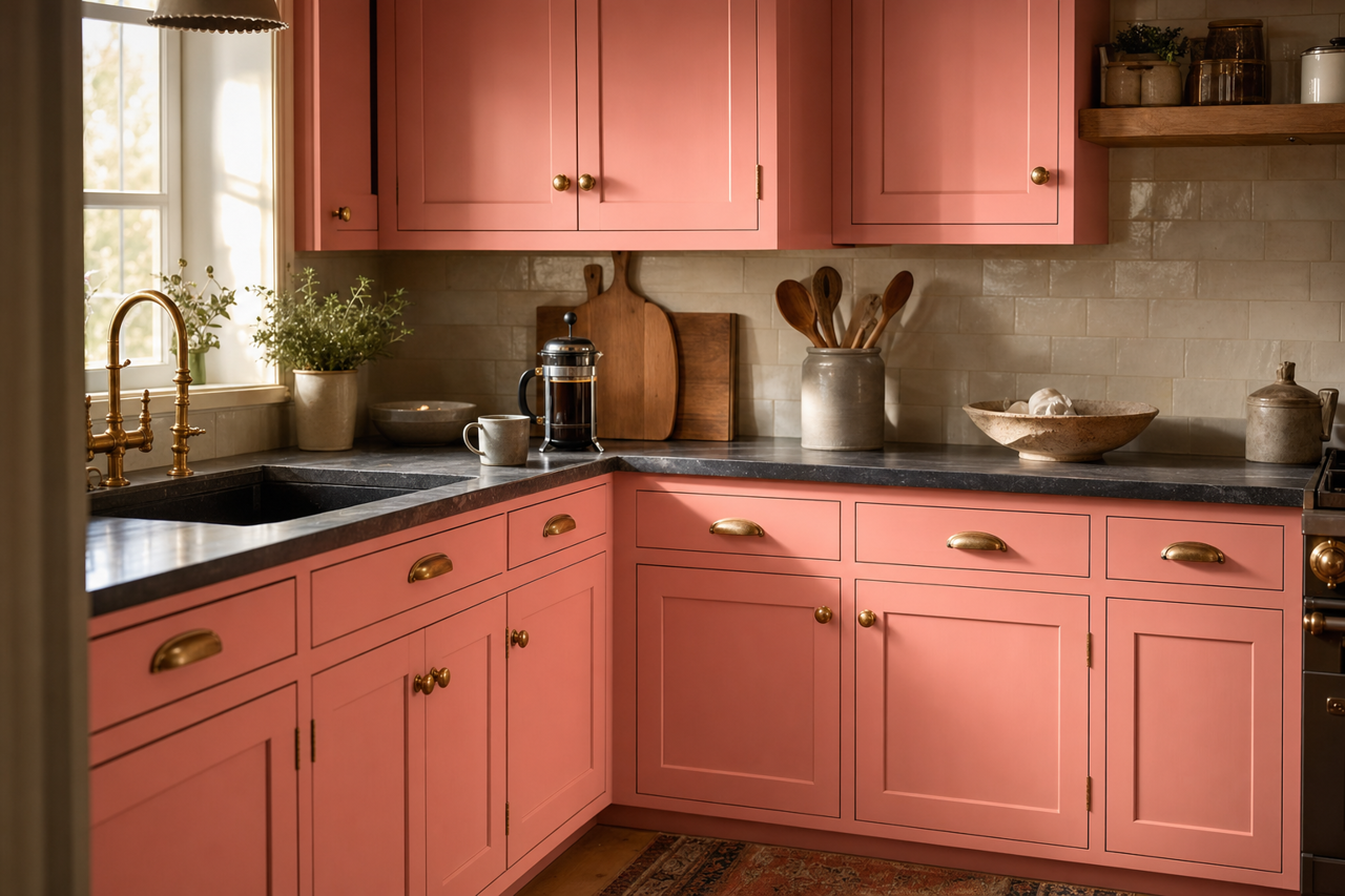 Dawn by Benjamin Moore on cabinets
