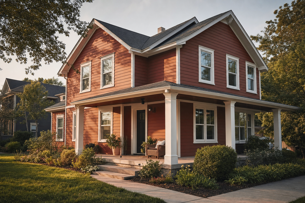 Burnt Caramel by Valspar on exterior