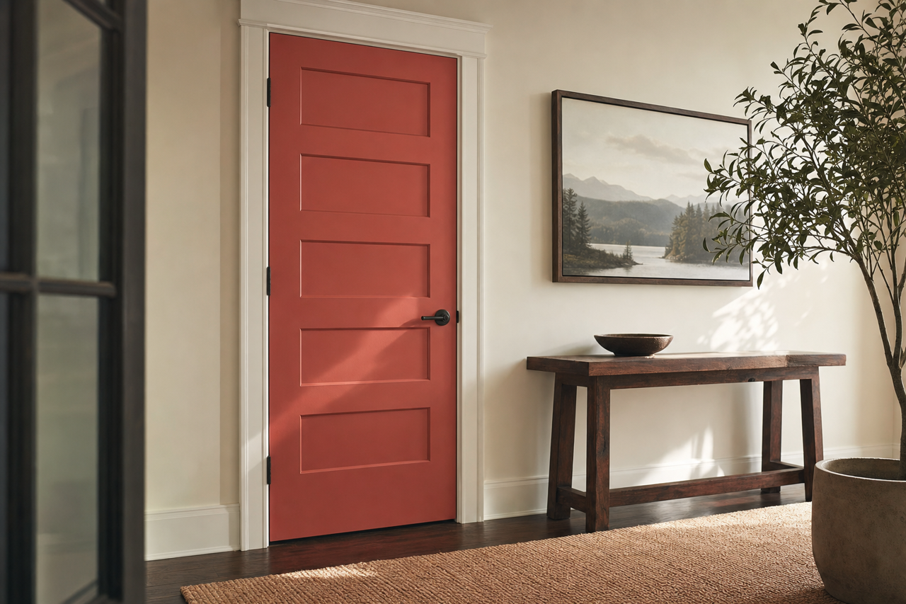 Rare Sienna by Valspar on interior-doors