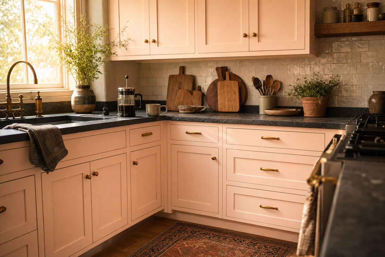 Frosty by Benjamin Moore on cabinets