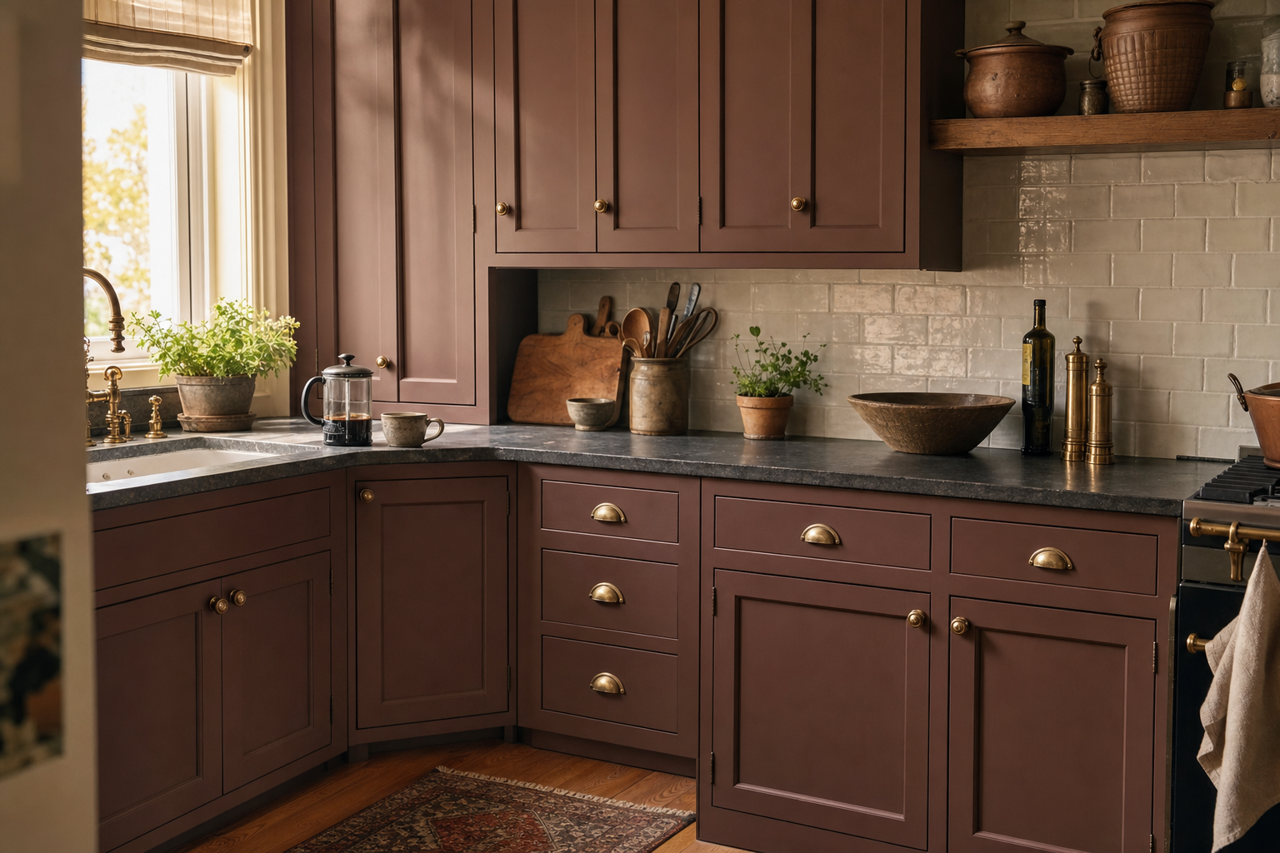 Gardener's Soil by Valspar on cabinets