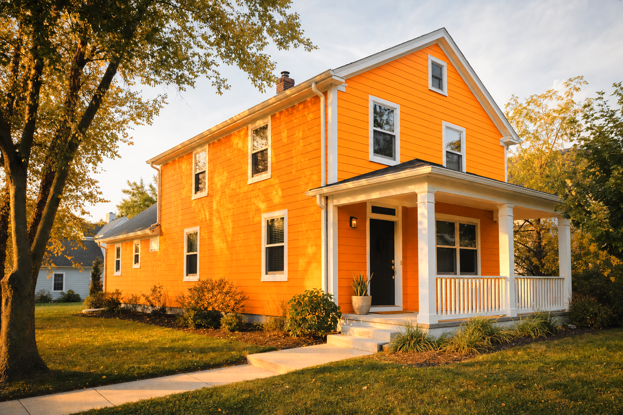 Orange Fruit by Valspar on exterior