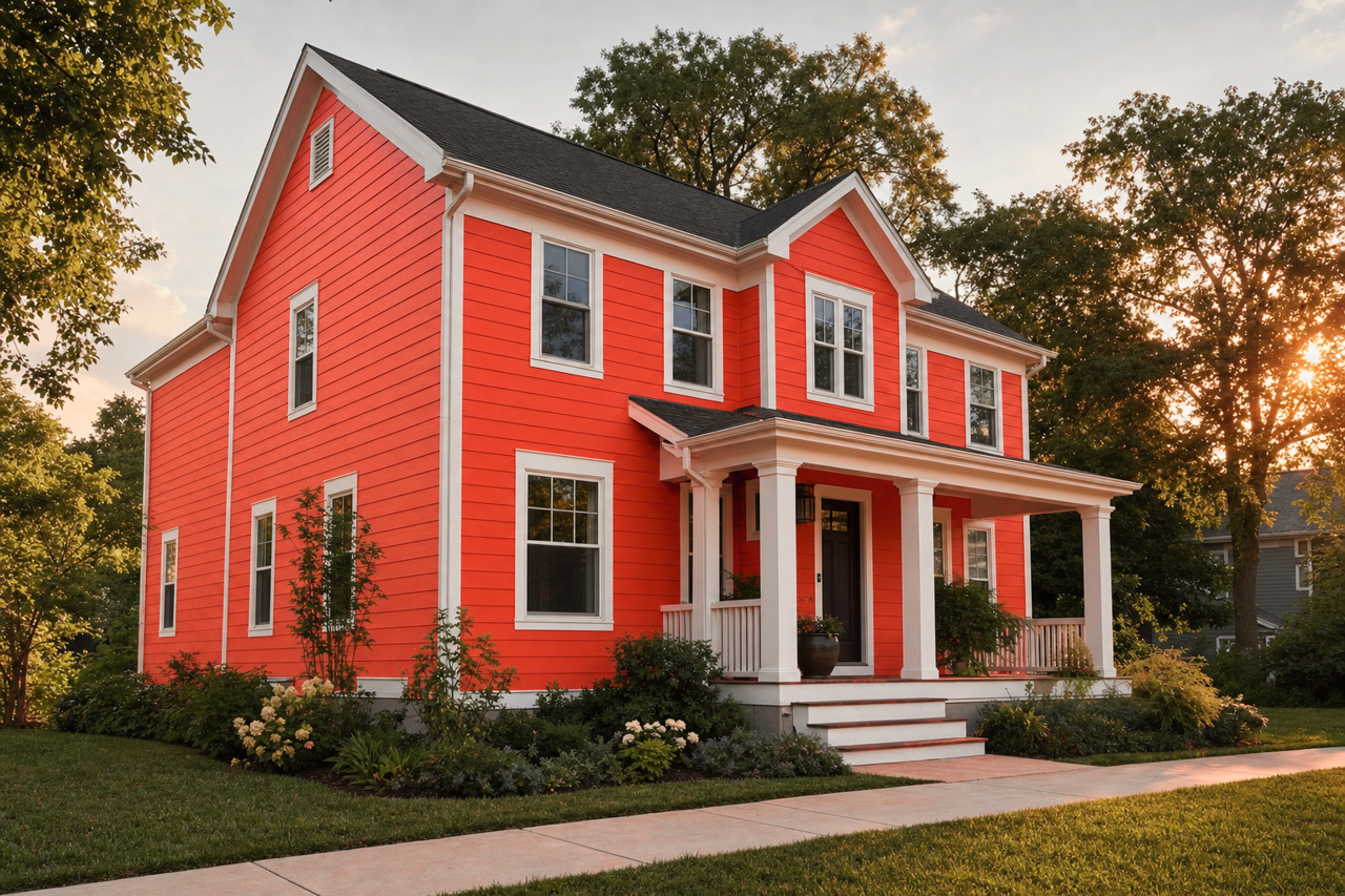 Blazing by Benjamin Moore on exterior