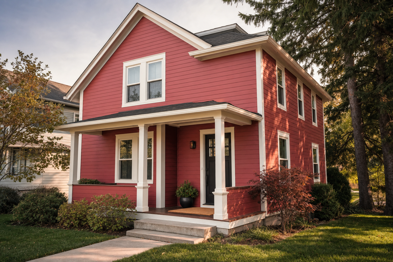 Red Ochre by Valspar on exterior