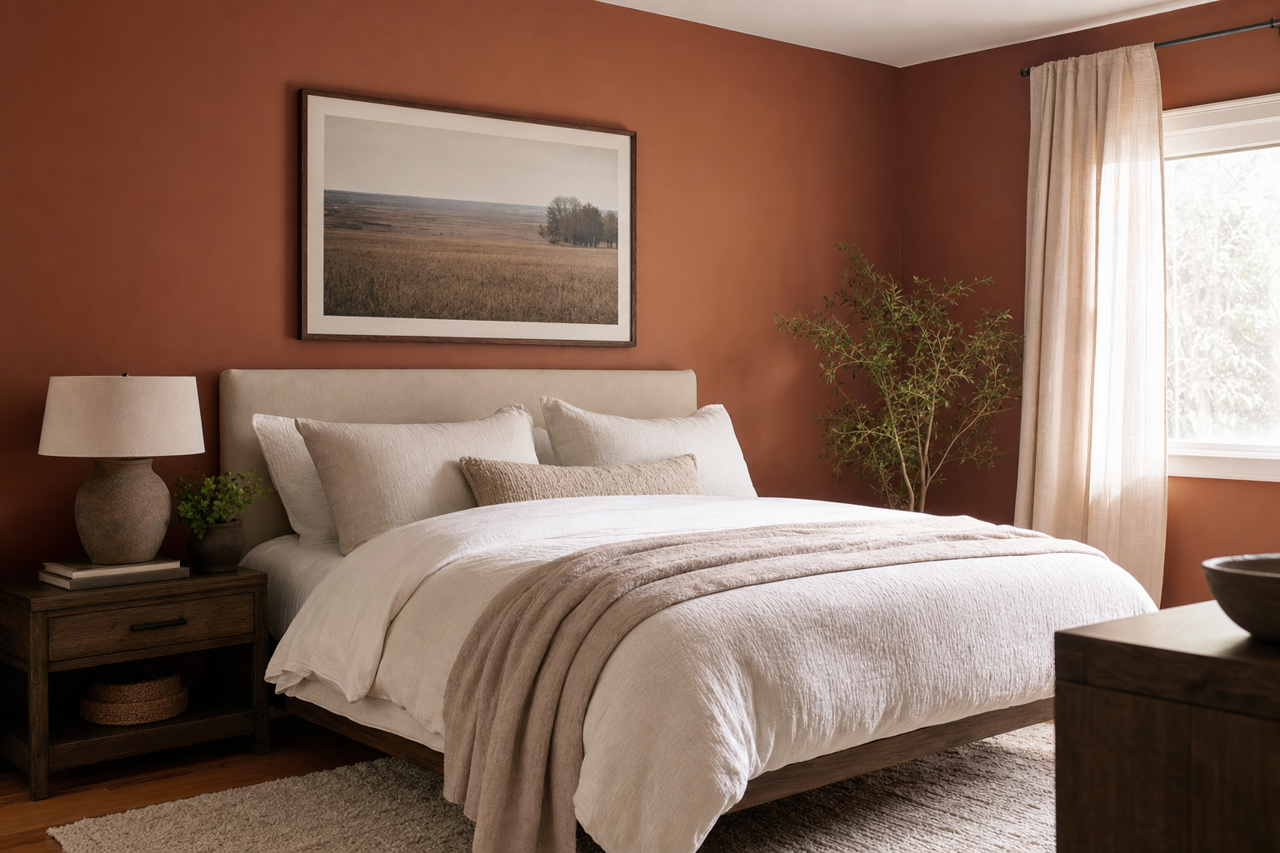 Cowboy Suede by Valspar on interiors
