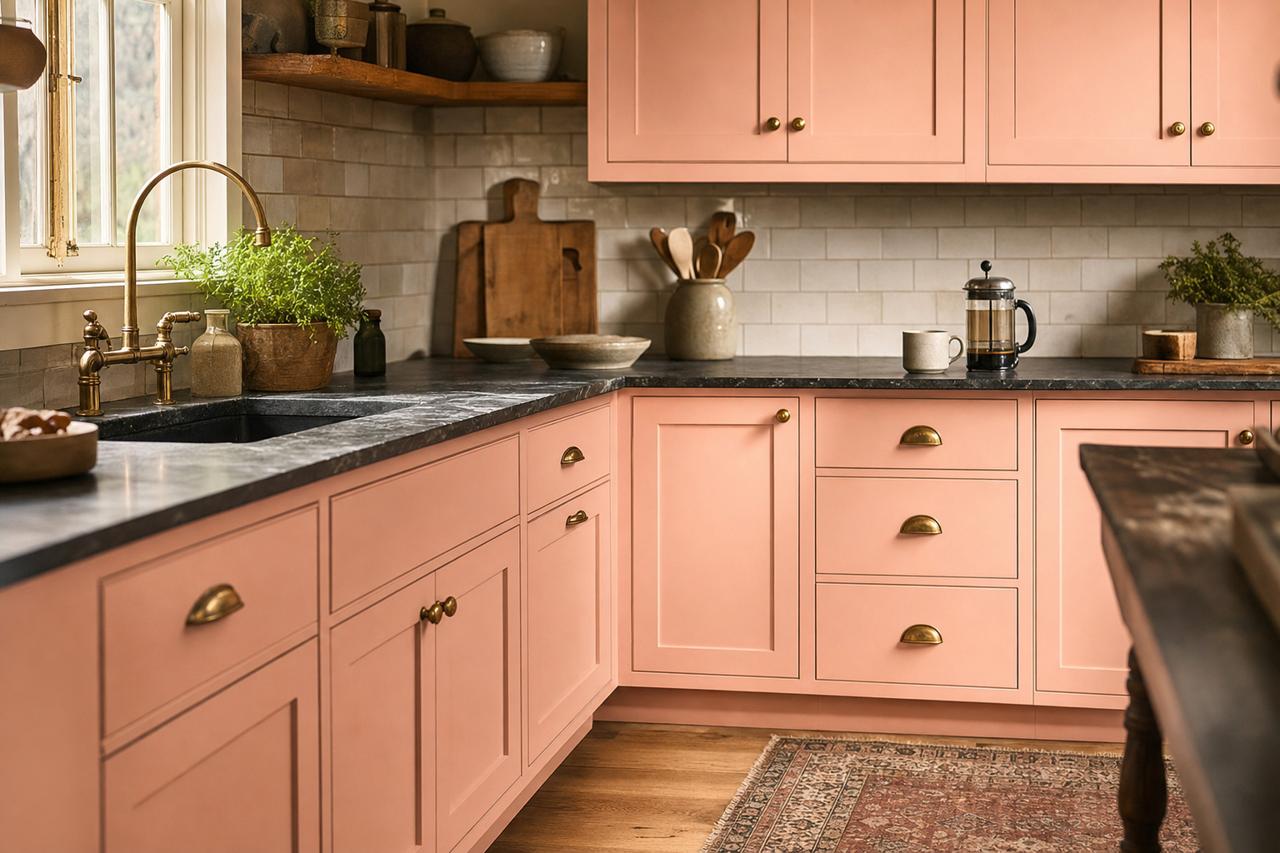 Springy by Benjamin Moore on cabinets
