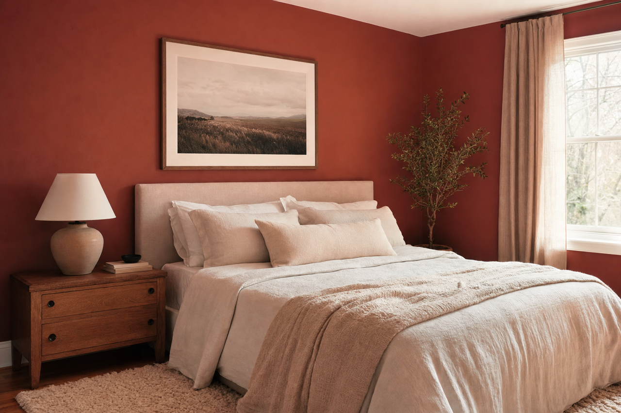 Russet Red by Valspar on interiors
