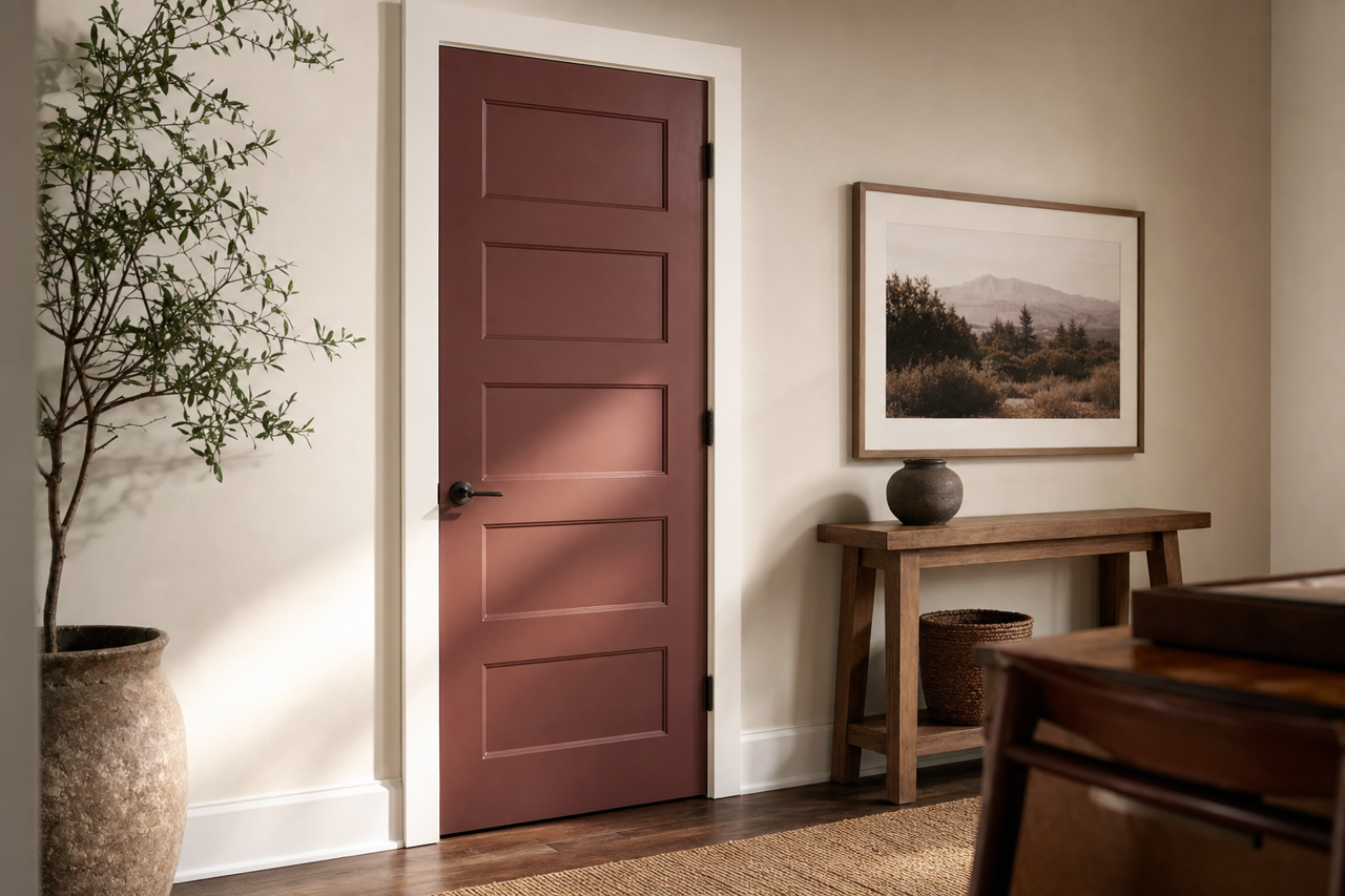 Double Chocolate by Valspar on interior-doors