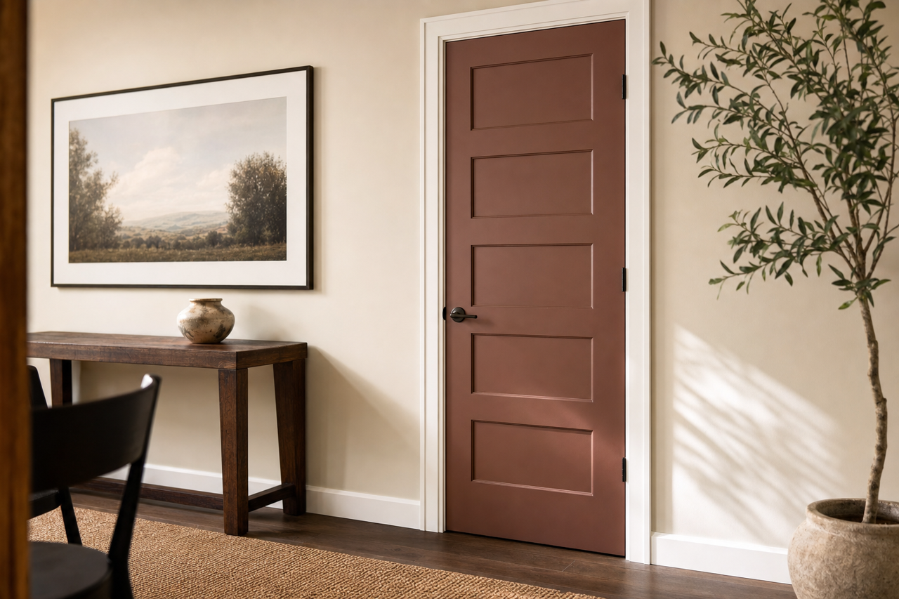 Soul Chocolate by Valspar on interior-doors