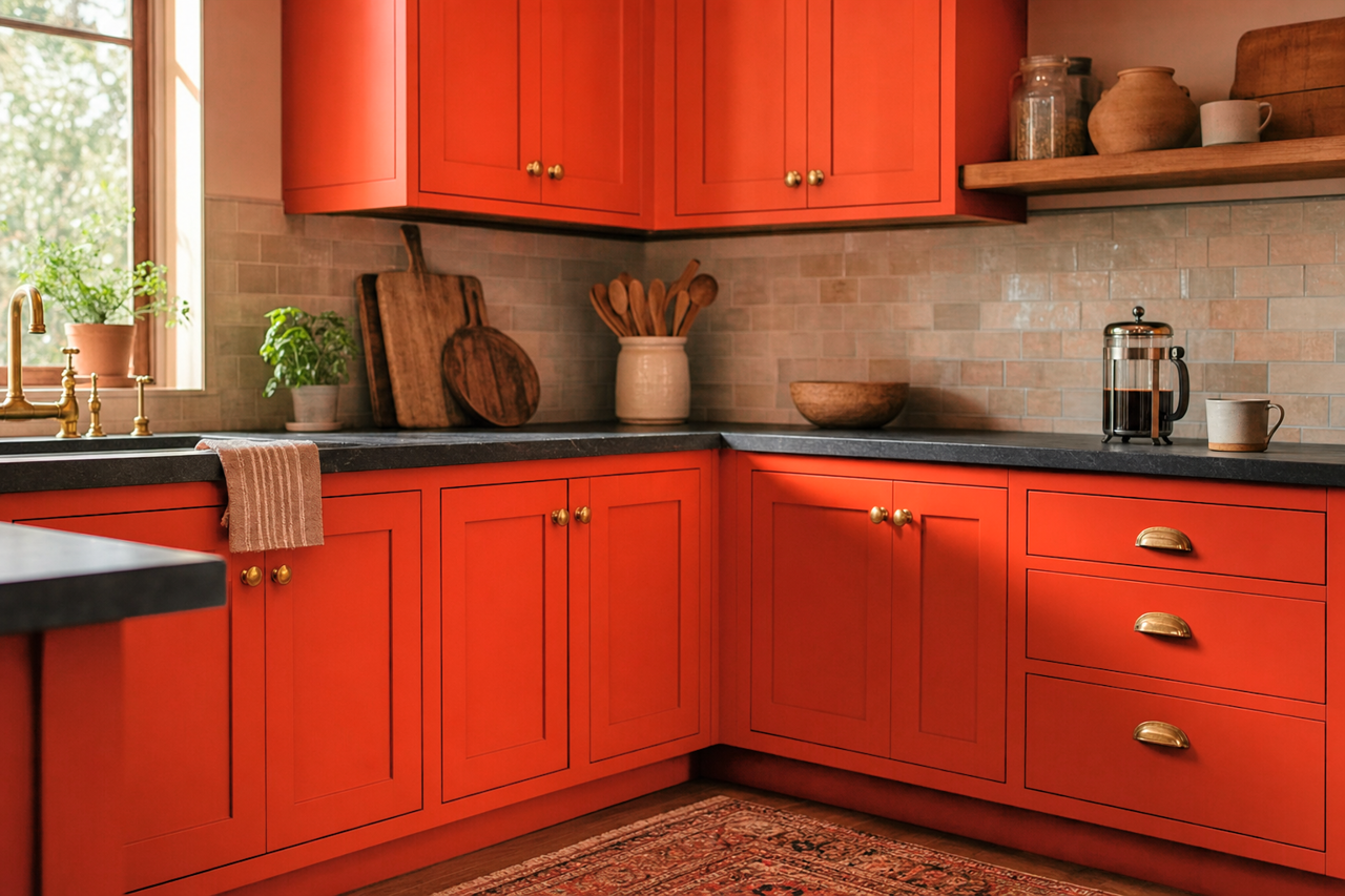 Tawny by Benjamin Moore on cabinets