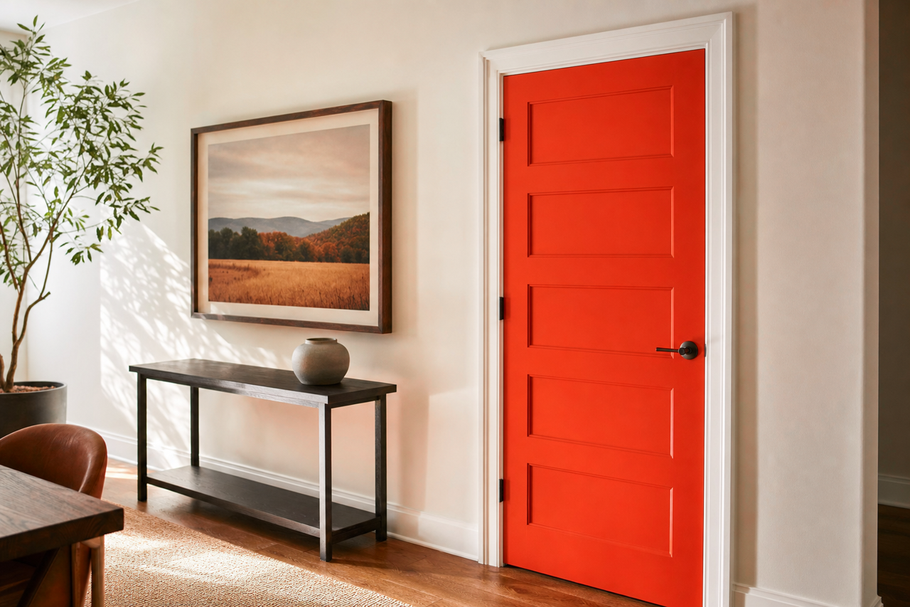 Tawny by Benjamin Moore on interior-doors