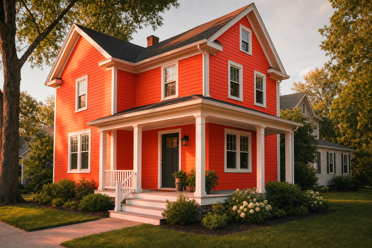 Flame by Benjamin Moore on exterior