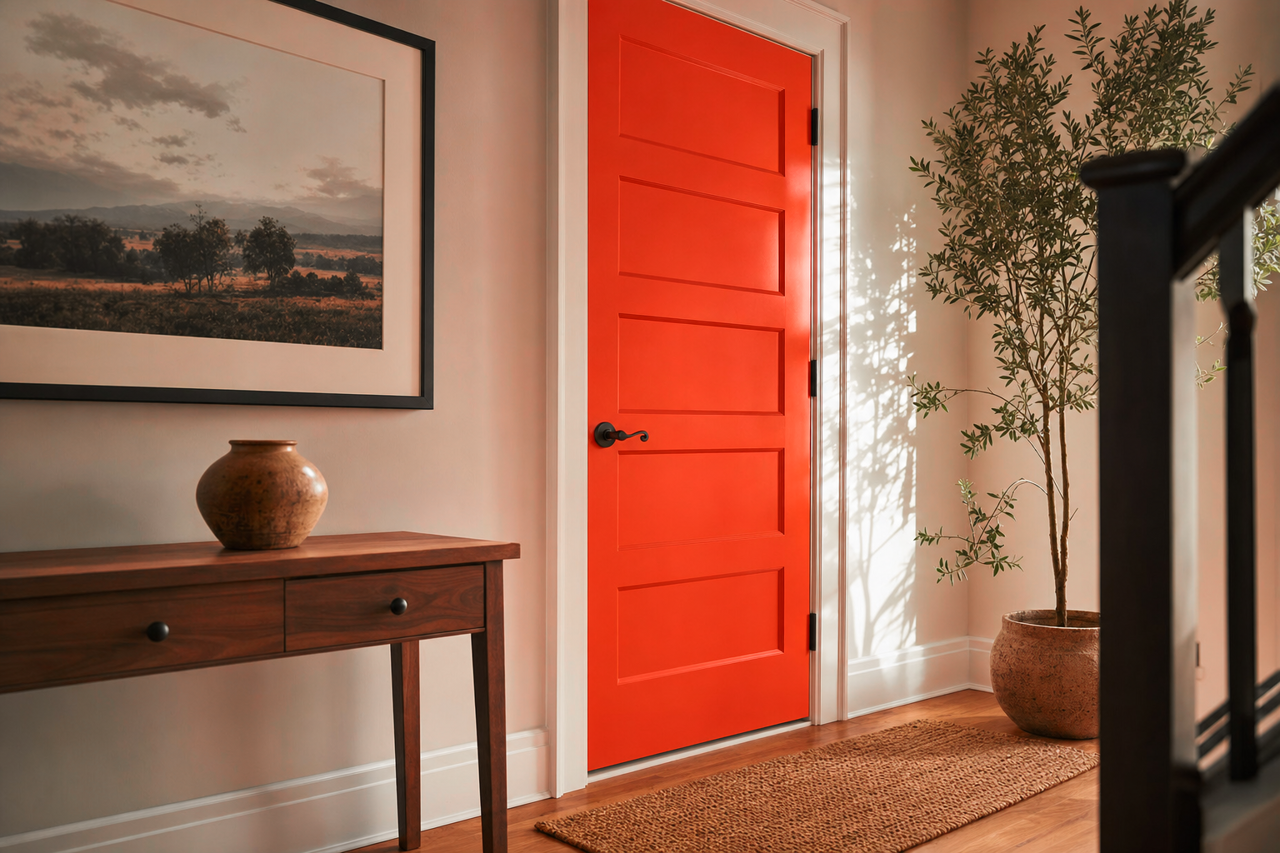 Flame by Benjamin Moore on interior-doors