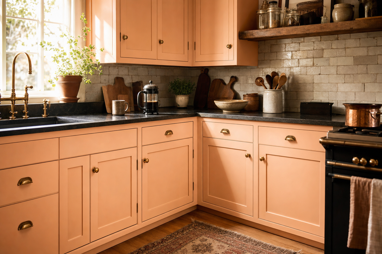 Soft by Benjamin Moore on cabinets