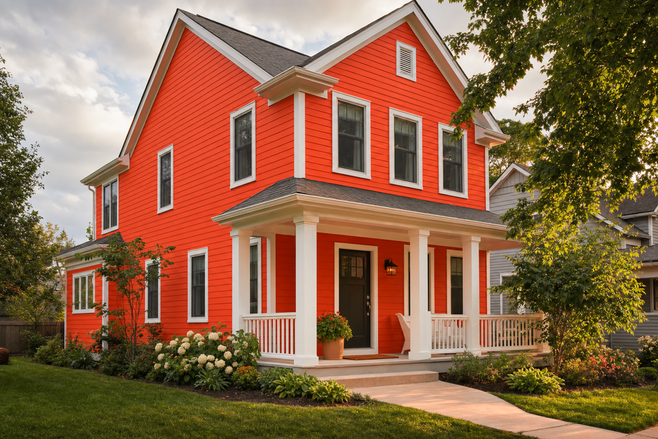 Outrageous by Benjamin Moore on exterior