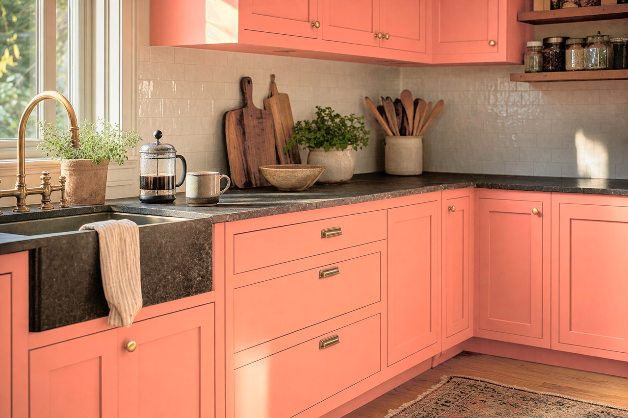 Dusk by Benjamin Moore on cabinets