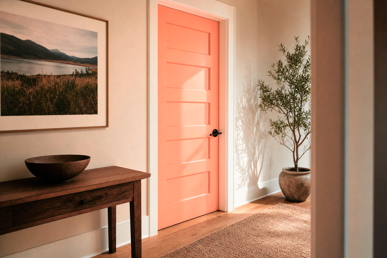 Dusk by Benjamin Moore on interior-doors