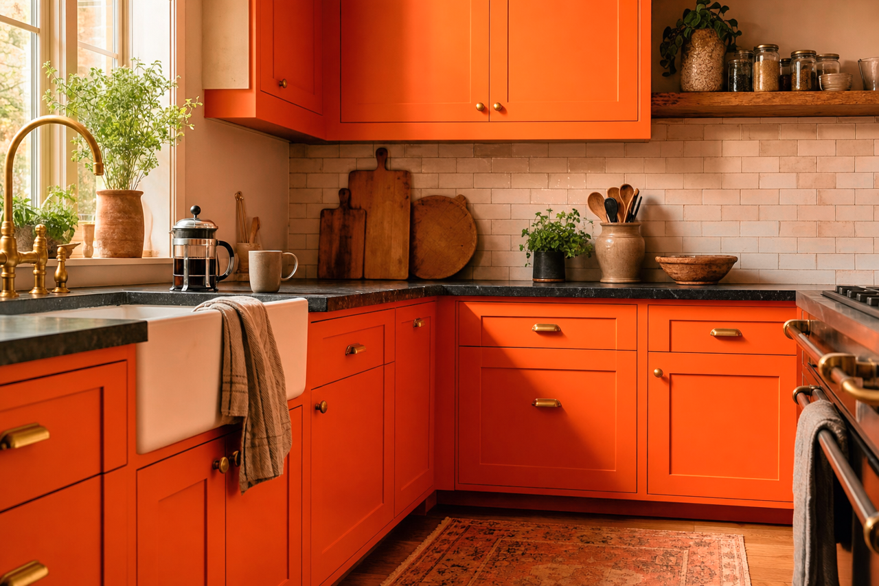 Festive by Benjamin Moore on cabinets