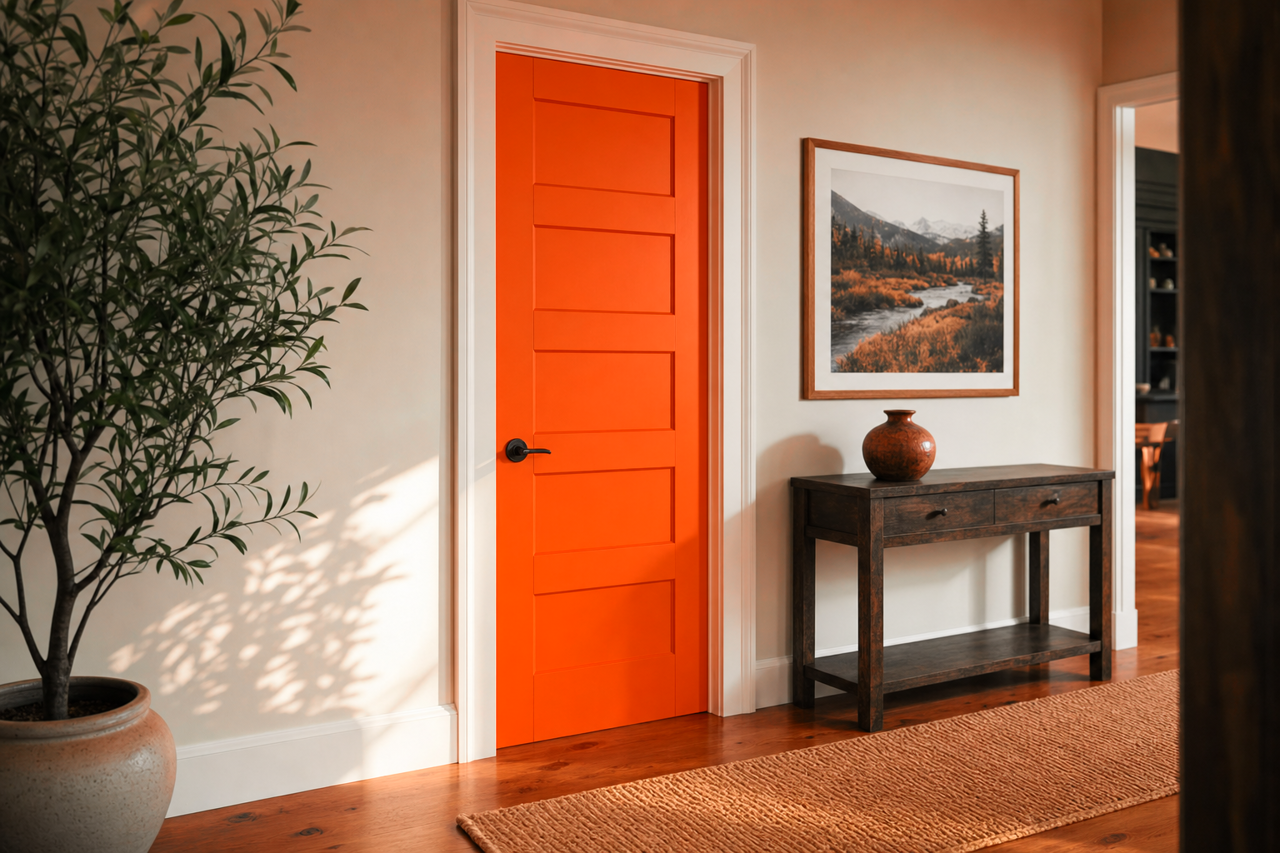 Festive by Benjamin Moore on interior-doors