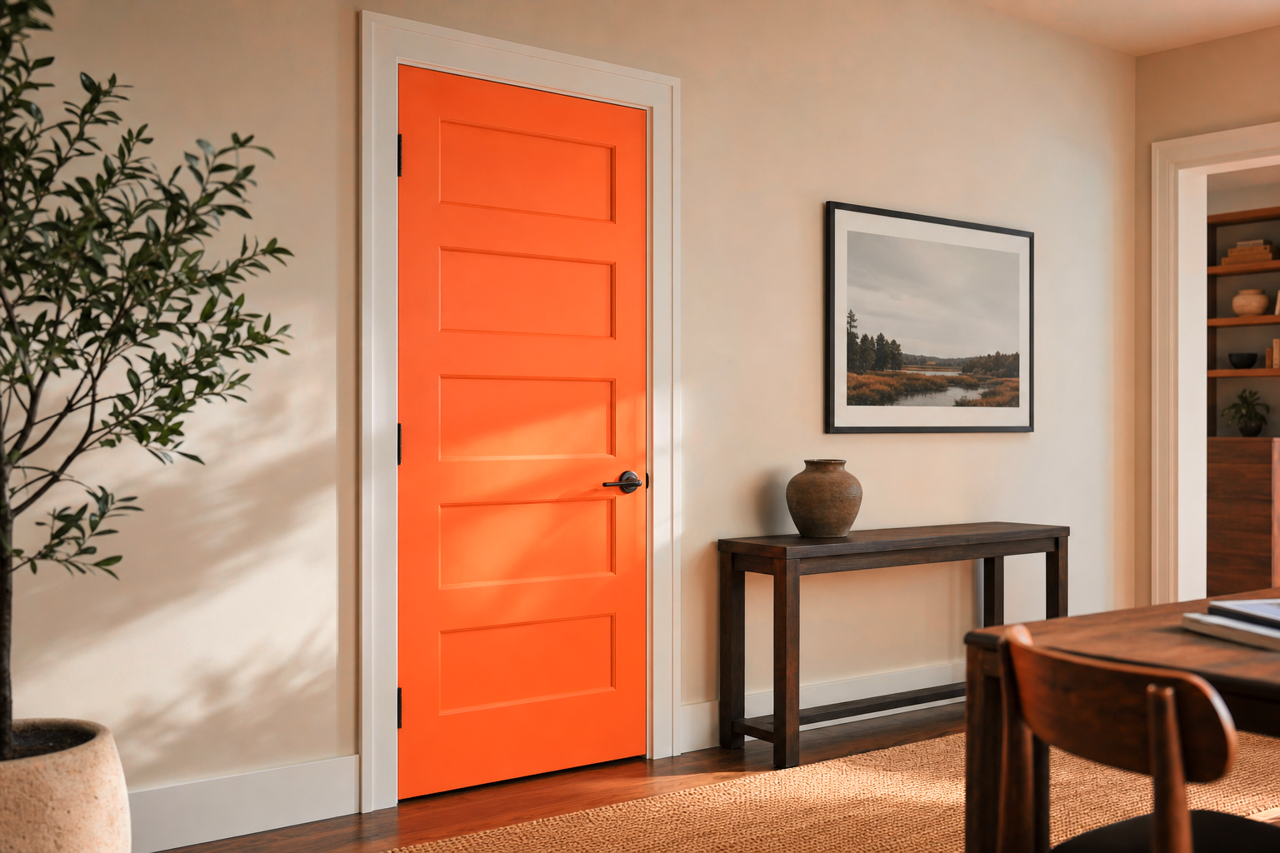 Tangy by Benjamin Moore on interior-doors