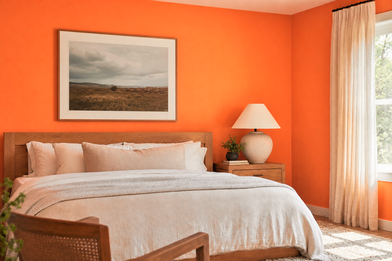 Tangy by Benjamin Moore on interiors