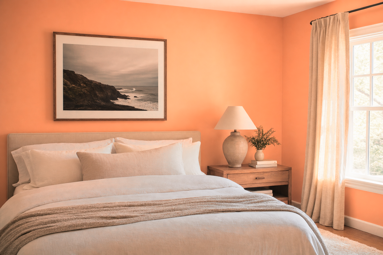 Peachy by Benjamin Moore on interiors