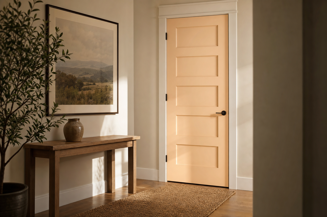 Ecru by Benjamin Moore on interior-doors