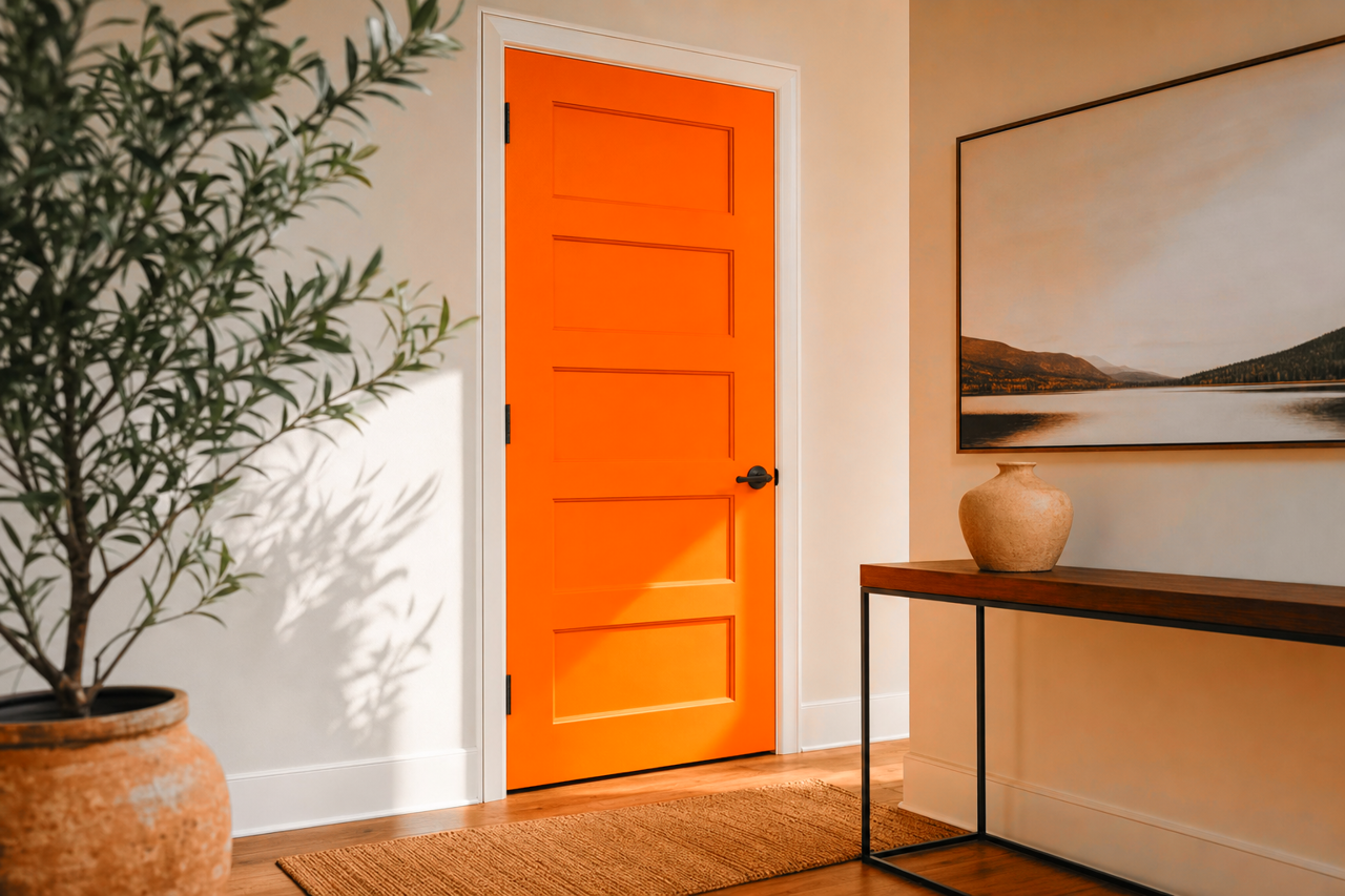 Electric by Benjamin Moore on interior-doors