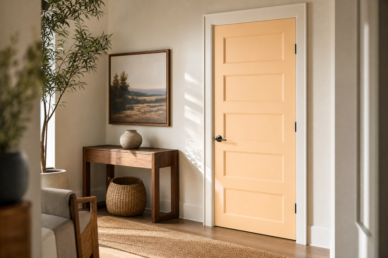 Gerbera by Benjamin Moore on interior-doors