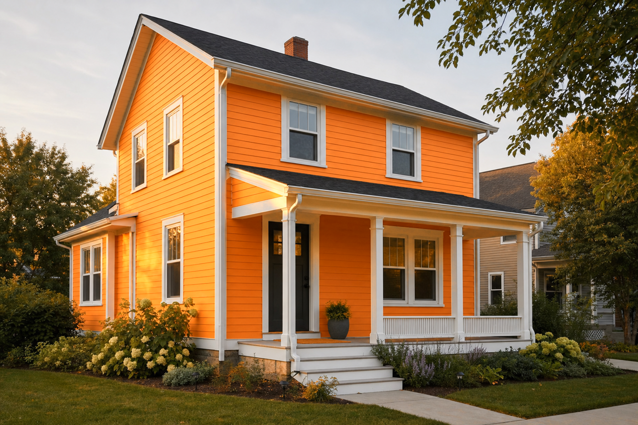 Citrus by Benjamin Moore on exterior