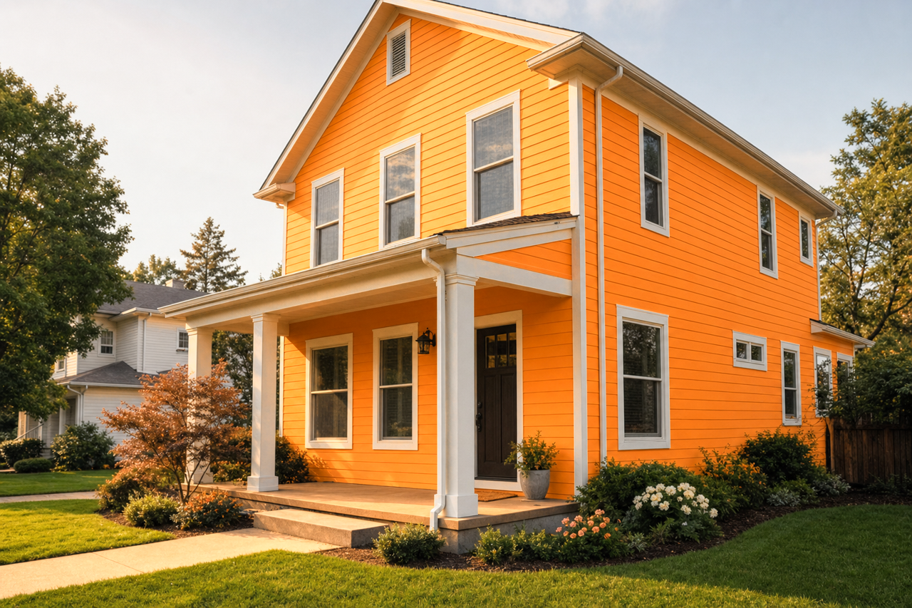 Carrot by Benjamin Moore on exterior