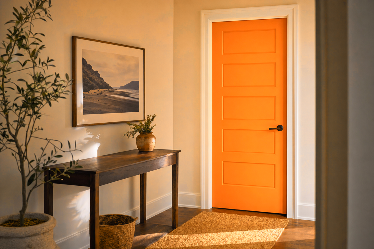 Carrot by Benjamin Moore on interior-doors