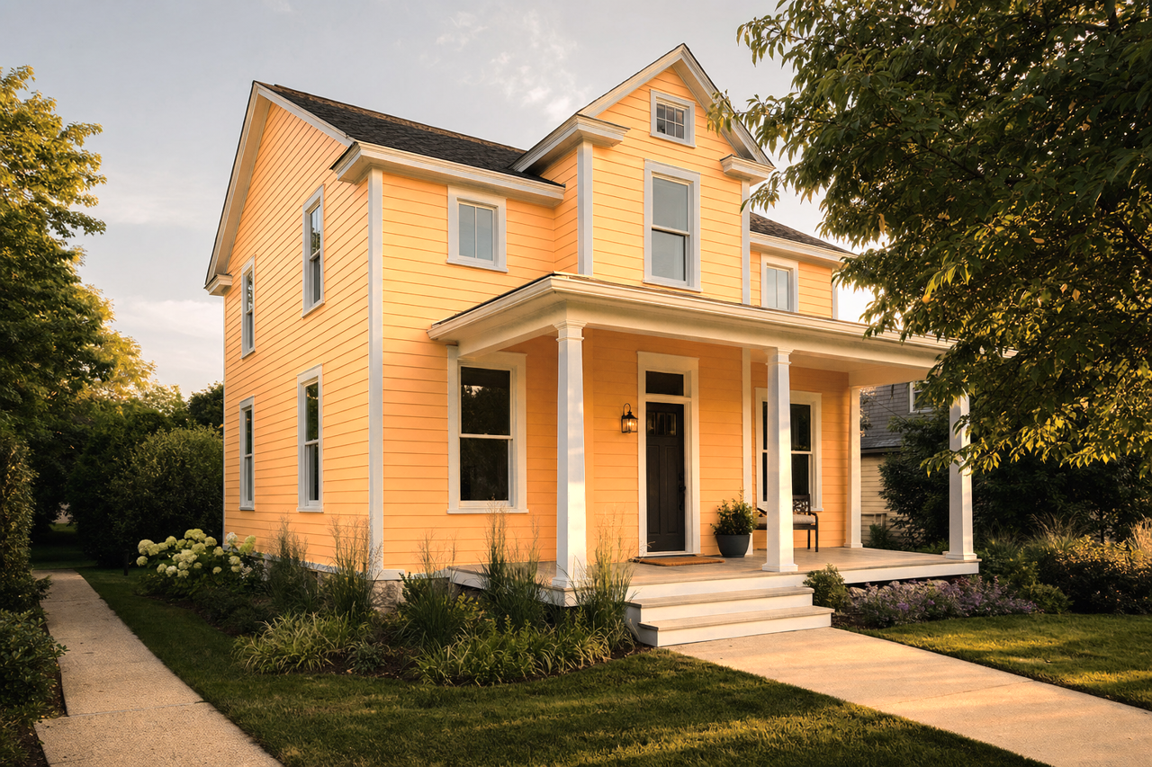 Marmalade by Benjamin Moore on exterior