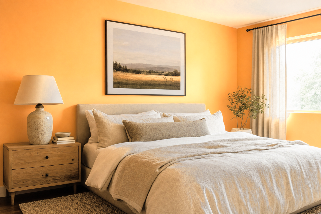 Marmalade by Benjamin Moore on interiors