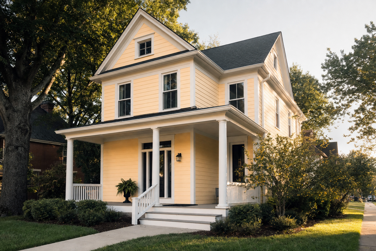 Creamy by Benjamin Moore on exterior