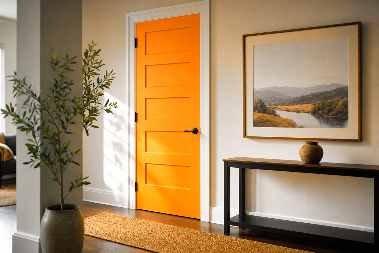 Sharp by Benjamin Moore on interior-doors