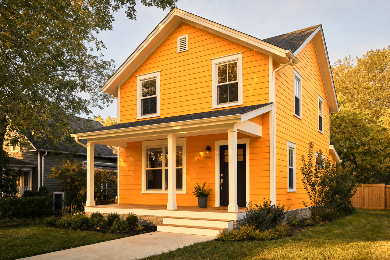 Tangelo by Benjamin Moore on exterior