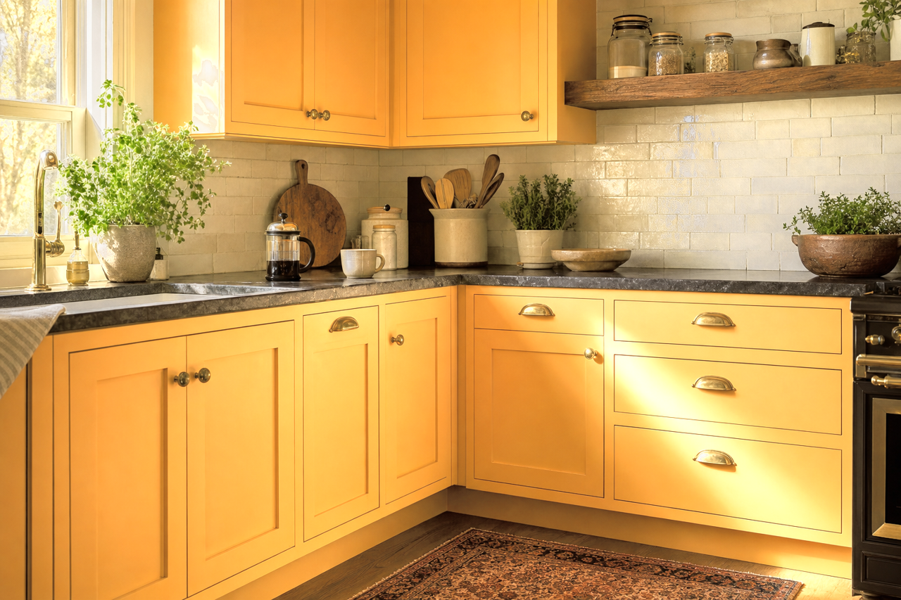 Sweet by Benjamin Moore on cabinets