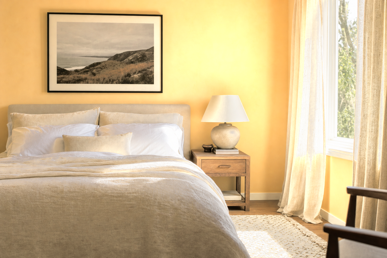 Yellow by Benjamin Moore on interiors