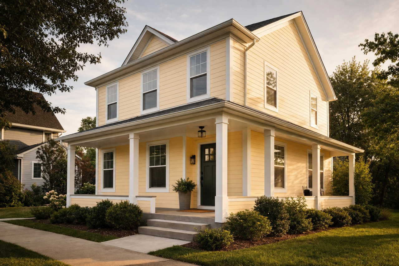 Pale by Benjamin Moore on exterior