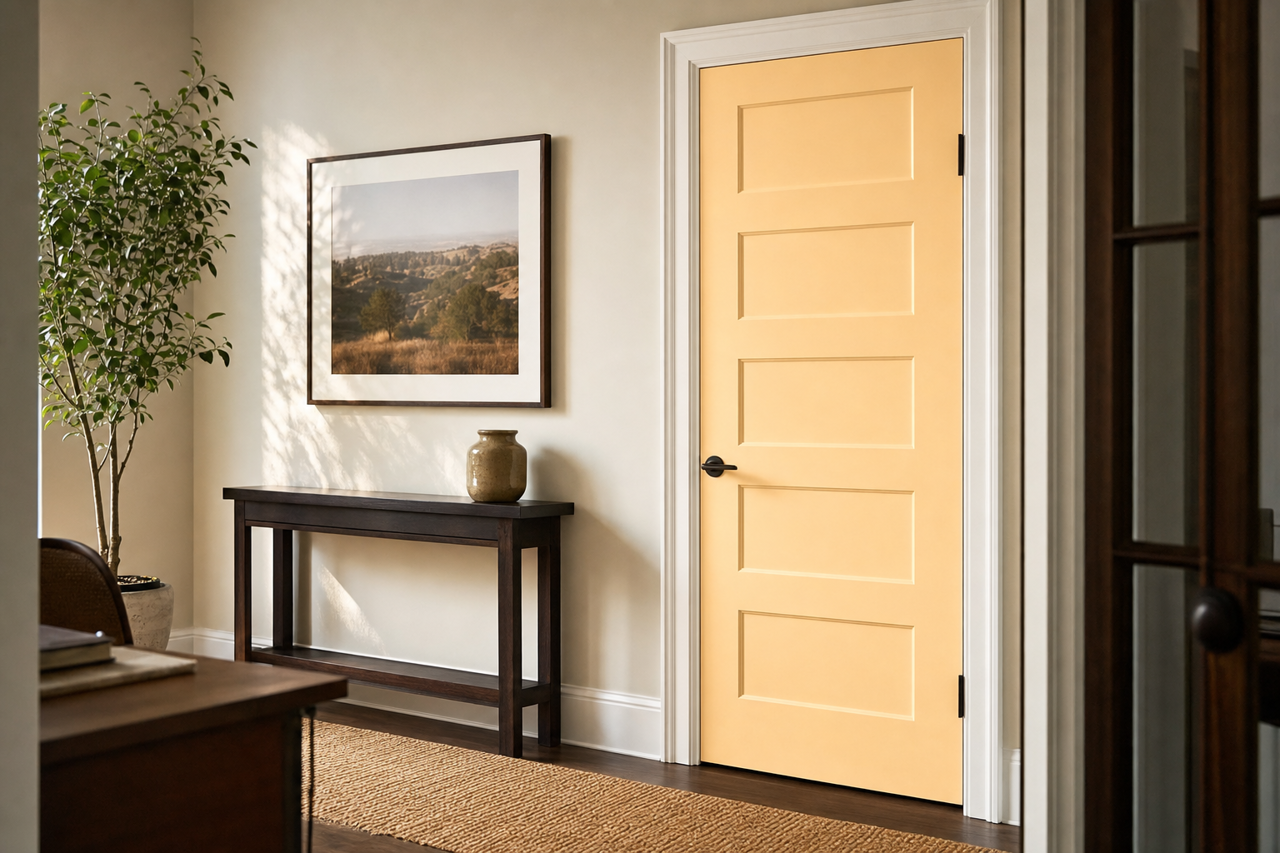 Pale by Benjamin Moore on interior-doors