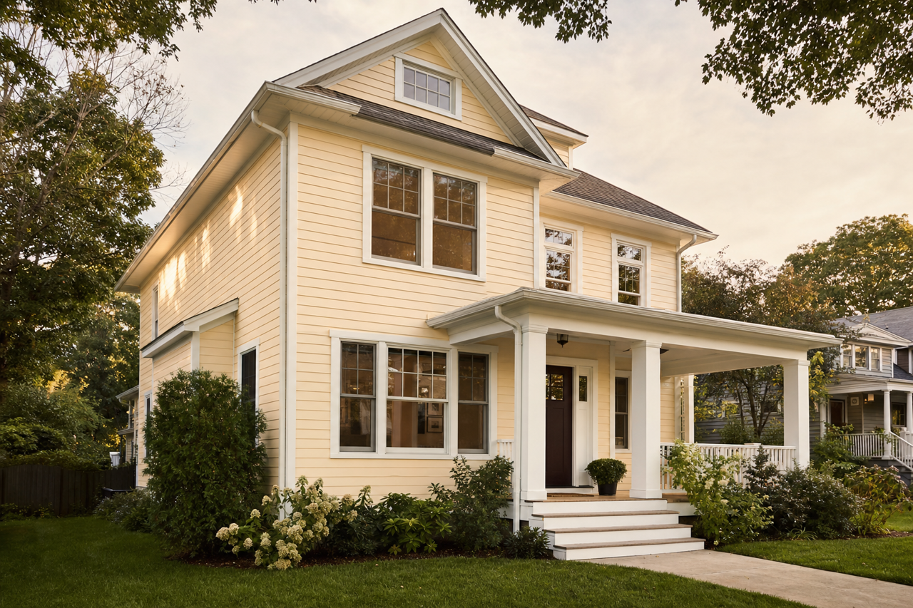 White by Benjamin Moore on exterior