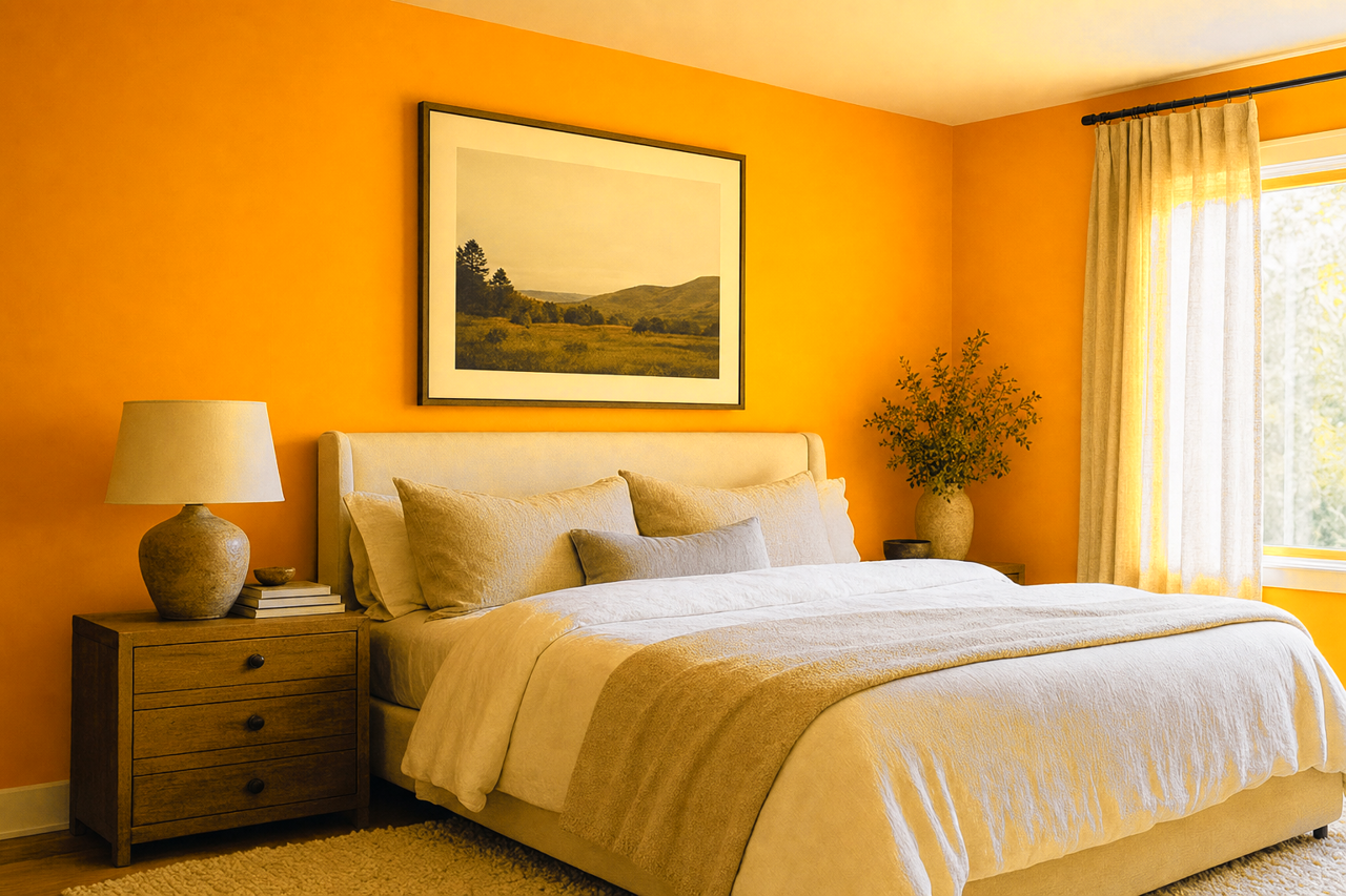 Mandarin by Benjamin Moore on interiors