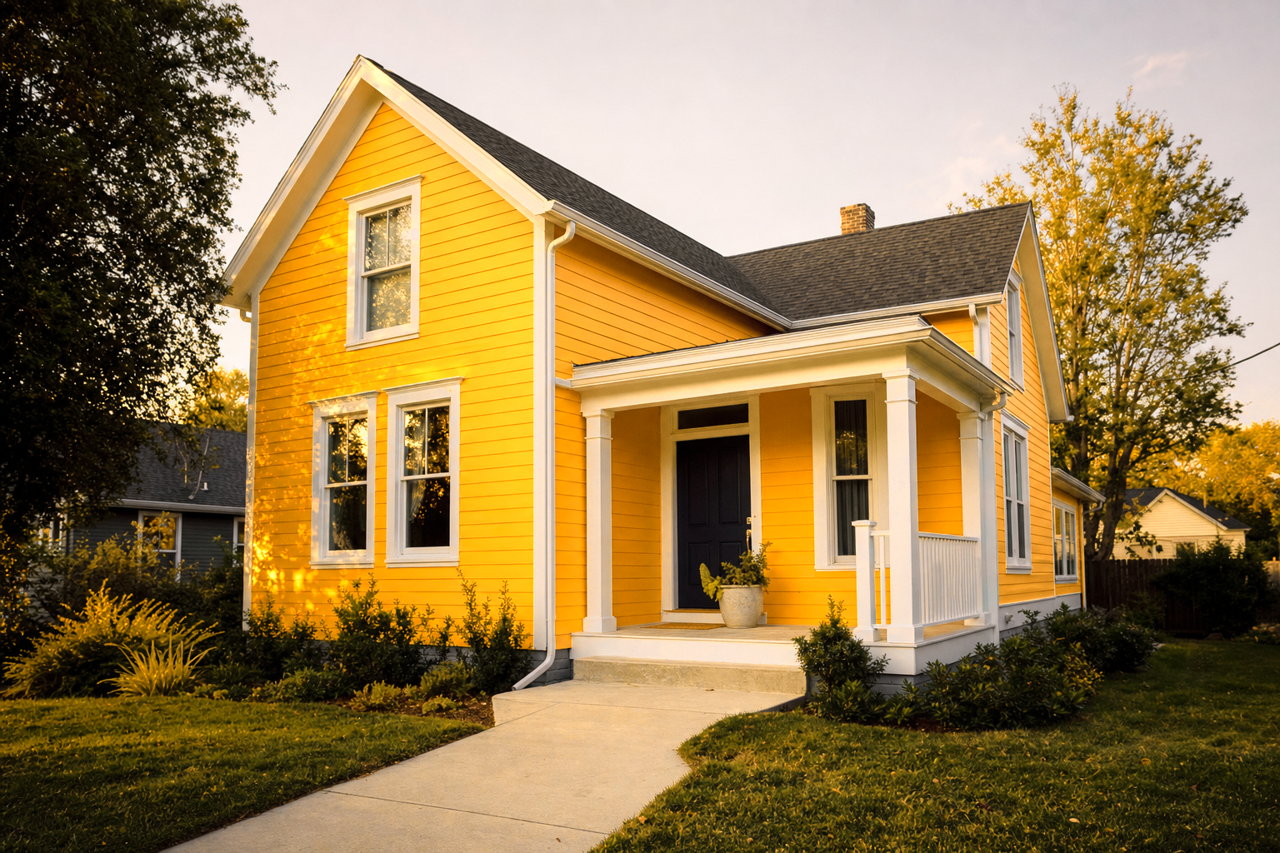 Citrus by Benjamin Moore on exterior