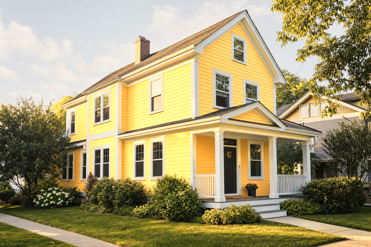 Nacho by Benjamin Moore on exterior