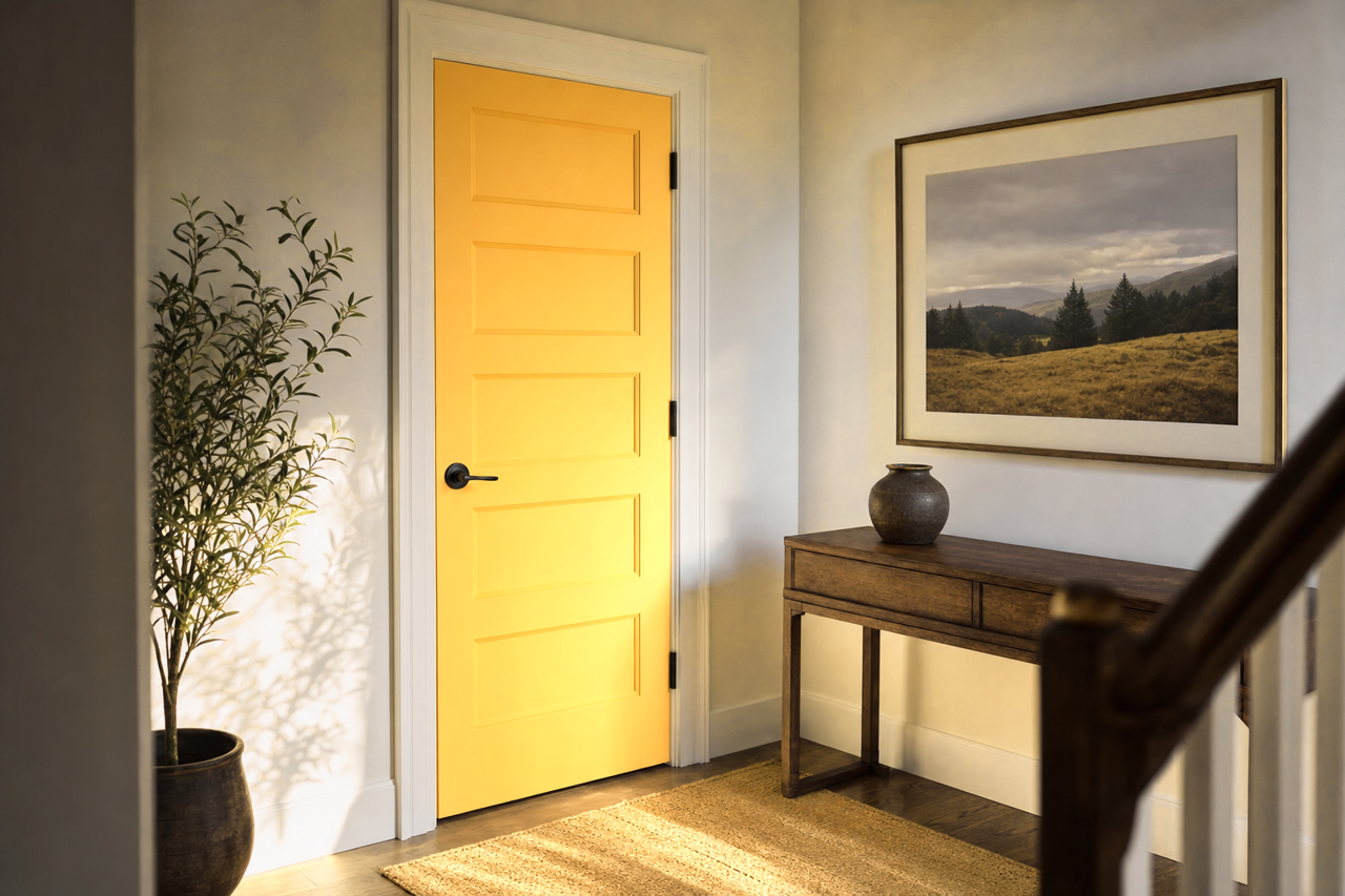 Nacho by Benjamin Moore on interior-doors