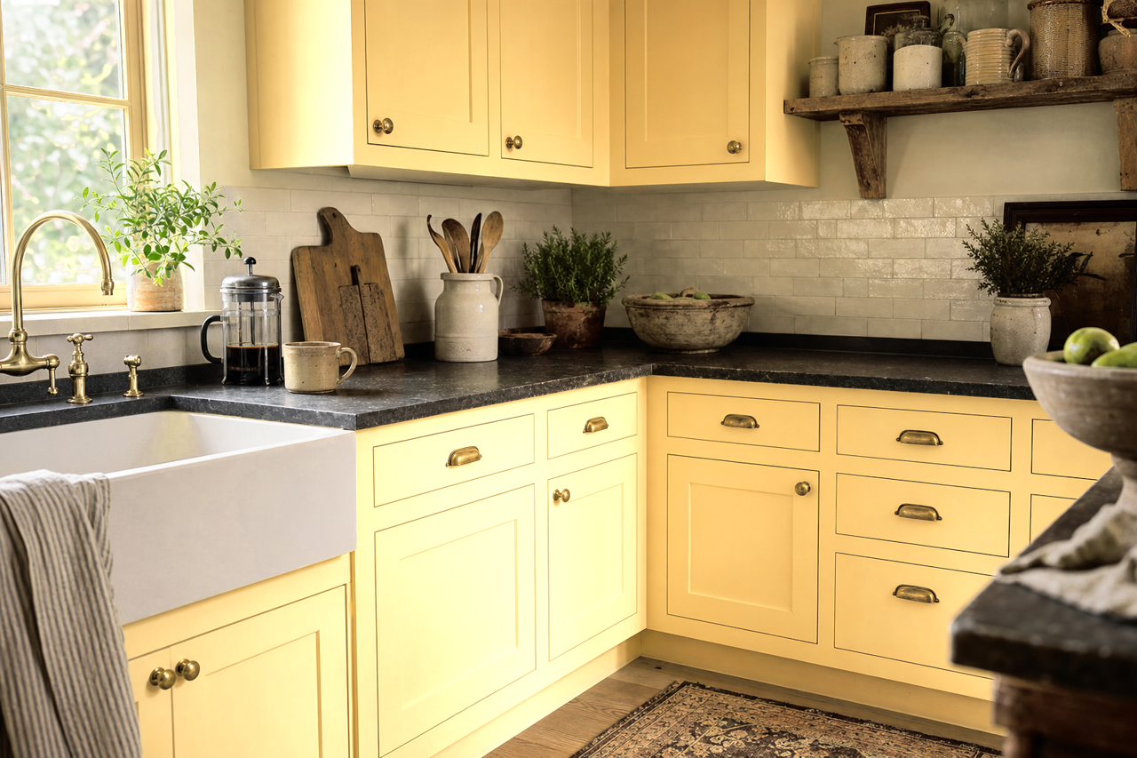 Morning by Benjamin Moore on cabinets