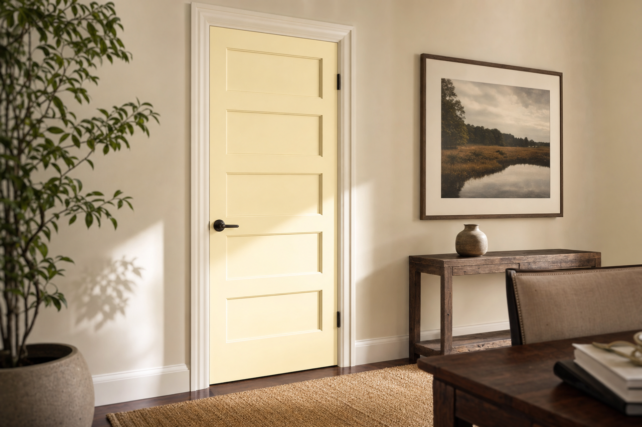 Milkyway by Benjamin Moore on interior-doors